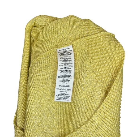 Free People Gold Sweater Top S - Picture 3 of 3